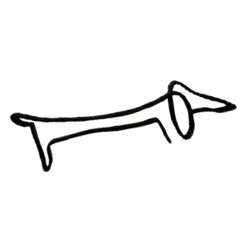 개 조각 라인 모양 수집품 인형 동상 선물 사무실 책장 데스크탑 침실 야외 공예 장식 장식, C, 철