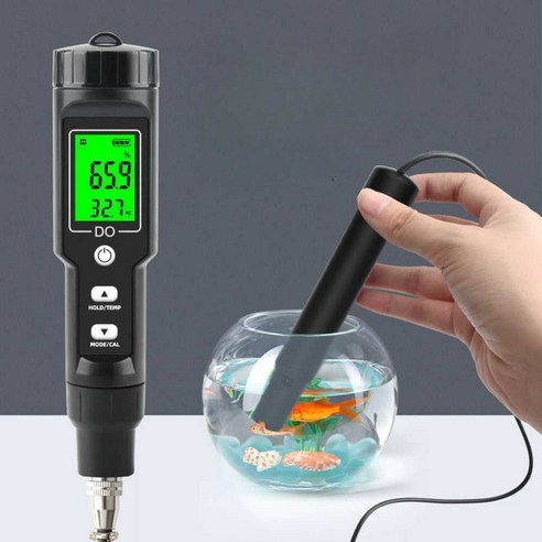 용존 산소 측정기 감지기 수조 연못 함량 휴대용 분석기, 용존산소측정기백라이트모델(케이블3m, 1개