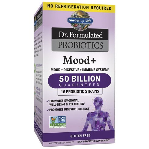 가든오브라이프 닥터 포뮬레이티드 프로바이오틱 무드+ 500억 개런티드 베지테리안 캡슐, 60정, 1개