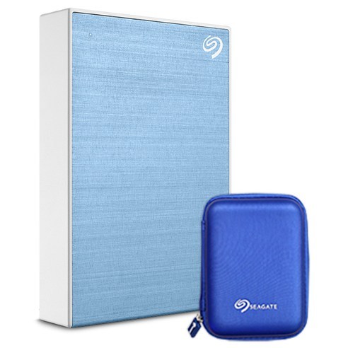 씨게이트 ONE TOUCH 외장하드 + 파우치, LightBlue, 5TB