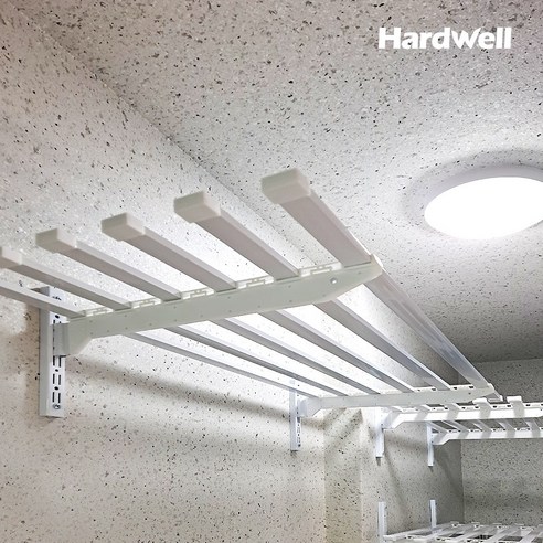 하드웰 베란다 시스템 벽선반 1단 사각 세탁실 벽걸이 철제, 1단 사각(100x45cm)높이24cm 다용도제작선반