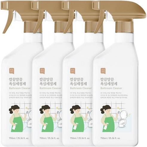 쉼표365 깔끔말끔 대용량 욕실세정제, 4개, 750ml