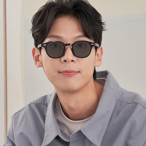 룩스토어 아넬형 판토 뿔테 변색안경 B40