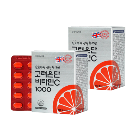 고려은단 비타민C 1000 1080mg 120정 항산화 소화 뼈건강 피부노화, 2개