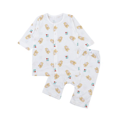 밤에도 꿀잠 예약! 우리 아이 피부를 위한 부드러운 선택, 밤부 내의 oyby내복