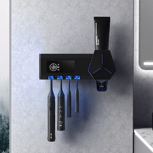 욕실 스마트 자동 벽걸이 치약 홀더 칫솔 살균기 에너지 가정용 태양 UV 압착기, 12=Magnetic Cup 1PC