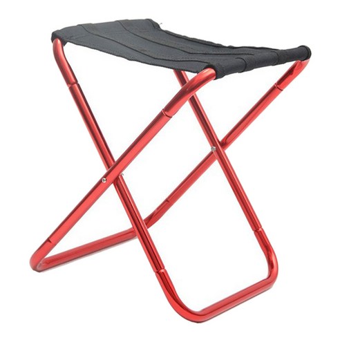 캠핑 배낭 하이킹 낚시 여행 피크닉을위한 휴대용 경량 접이식 캠핑 의자 의자, 205x225x280mm, Aluminuim 합금, 레드
