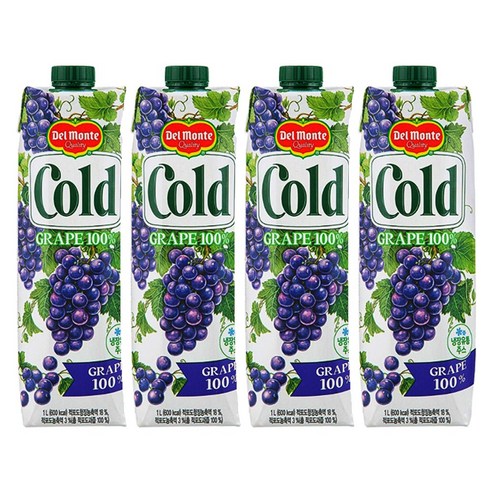 100% 포도 과즙의 풍부한 맛과 콜드 공법의 신선함이 살아있는 델몬트 포도 주스!