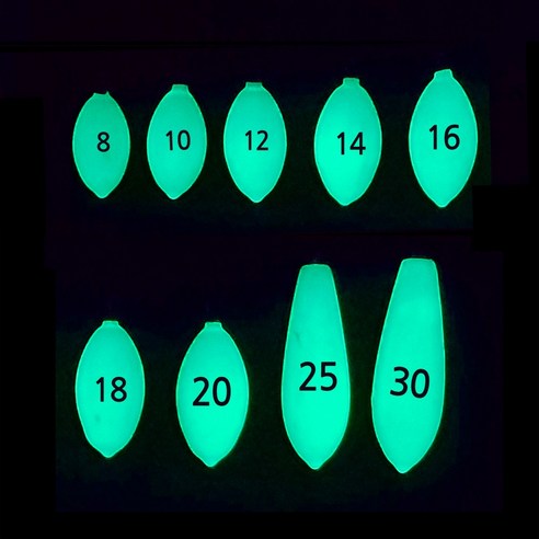 KFP 야광 봉돌 세트 싱커 쭈꾸미 야광추 낚시 싱커 문어 물방울싱커, 2개