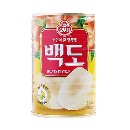 오뚜기 백도 반절 통조림, 400g, 5개