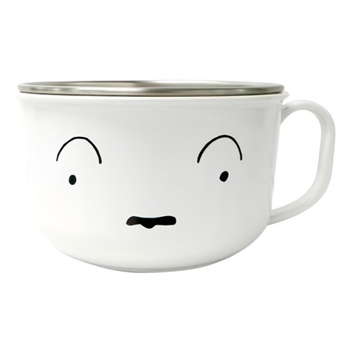 짱구는못말려 흰둥이 스텐 손잡이 면기, 혼합색상, 1개