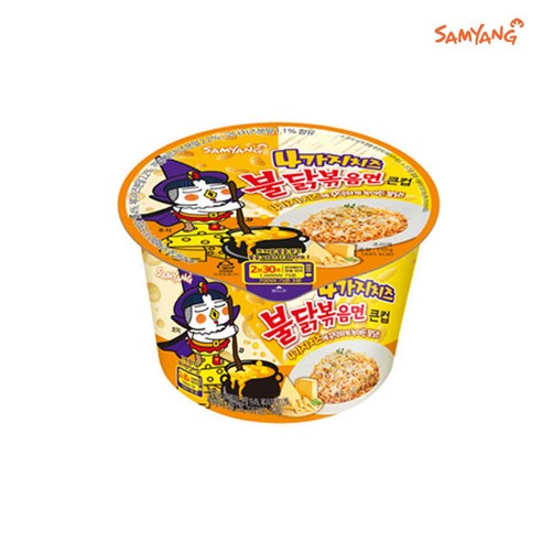삼양 큰컵 4가지 치즈 불닭볶음면 110g, 3개