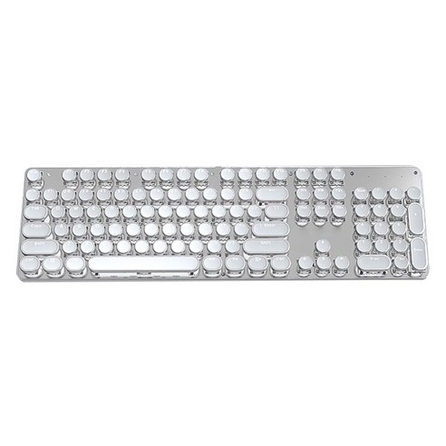 EWEADN TK950 3모드 화이트 라이트 기계식 유무선 키보드, 실버 + 화이트, 청축