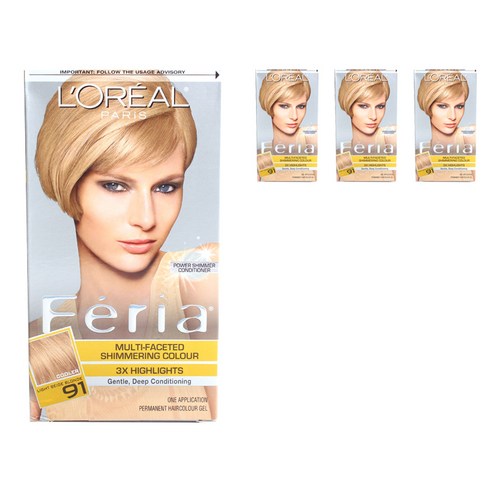 로레알파리 페리아 퍼머넌트 헤어 컬러 젤, Light Beige Blonde, 4개