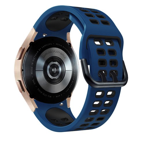 삼성 갤럭시 시계 4 클래식 46mm 42mm / 44mm 42mm 실리콘 스포츠 밴드, Midnight blue Black, galaxy watch 4 40mm