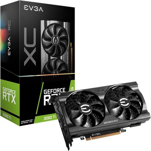 EVGA 지포스 RTX 3060 Ti XC 게이밍 08GP53663KR 8GB GDDR6 iCX3 쿨링 메탈 백 플레이트, EVGA 지포스 RTX 3060 Ti XC 게이밍 08, 1개