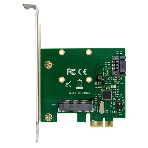 Xzante PCI-E SATA 3.0 데스크탑 SSD 하드 드라이브 확장 카드 MSATA NGFF 어댑터 PC 노트북, 초록
