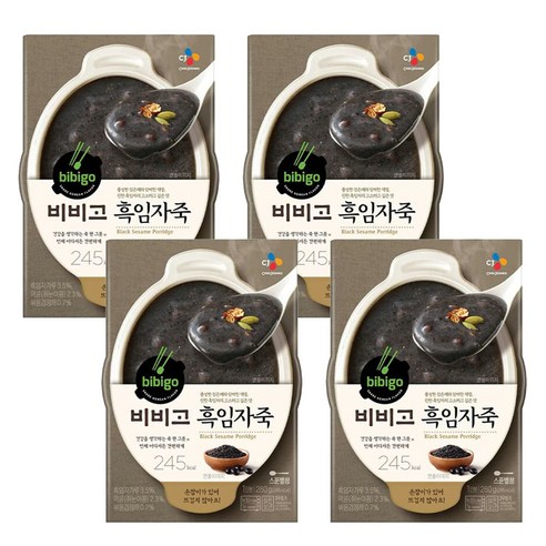 (상온)비비고 흑임자죽280gx4개, 280g, 4개