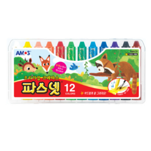 아모스 파스넷 크레파스, 12색, 3개 아모스 파스넷 크레파스, 12색, 3개