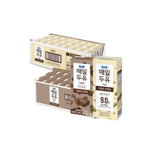 매일유업 아몬드 브리즈 언스위트 950ML 10팩, 매일두유 99.9 190ml 24팩+초콜릿 190ml