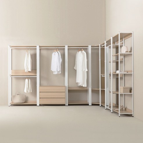 당신의 공간에 감성을 더하다: 포더홈 이든 철제 드레스룸 옷장 행거