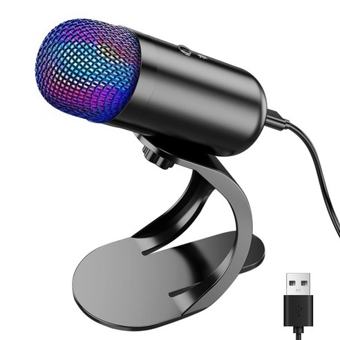 COOLCOLD 원터치 노이즈 캔슬링 USB 콘덴서 게임 유튜브 마이크, PLUS