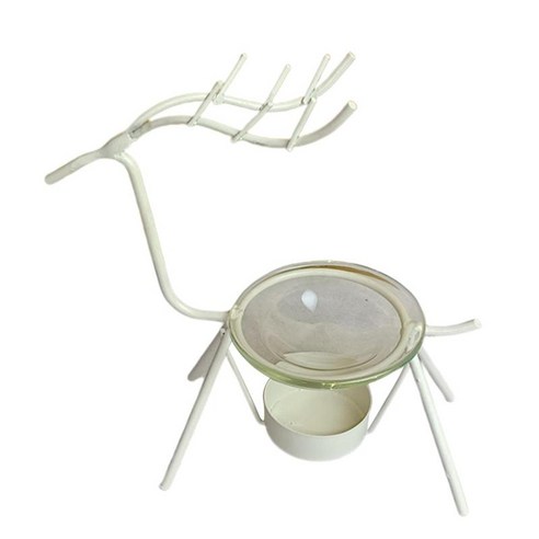 Tealight 캔들 홀더 에센셜 오일 버너 향기로운 따뜻한 장식, 하얀, 철 유리