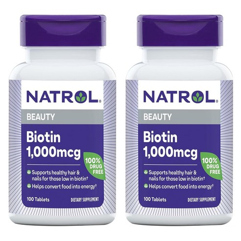 나트롤 비오틴 1000mcg 타블렛, 100정, 2개