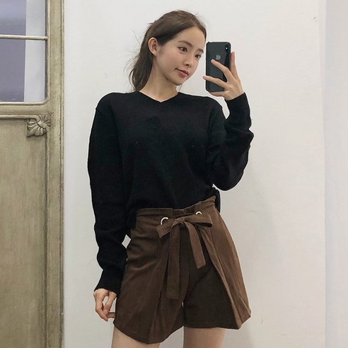 이힝 솜사탕 브이넥 8컬러 루즈핏니트