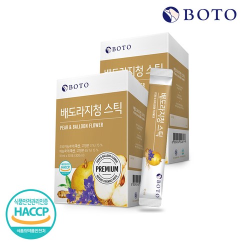 보뚜 배도라지청 스틱 30p, 300ml, 2개