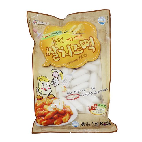 [업소용식자재]WUBZ-(냉동) 떡안애 쌀치즈 떡볶이떡 1kgx2
