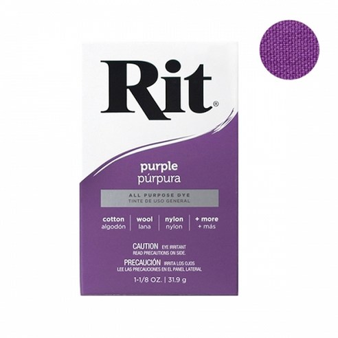 RIT DYE 리트다이 섬유 면 전용염색 라탄, 파우더(31.9g), Purple