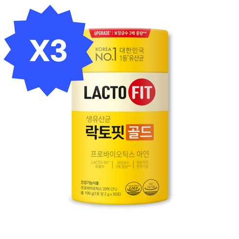 종근당 락토핏 포뮬러 생유산균 골드 프로바이오틱 락토피 라토핏 랏토핏 락토픽 코스트코 홈쇼핑 락토 lacto 온가족 패밀리 유산균 프로바이오틱스 유상균 대용량, 100g, 3개