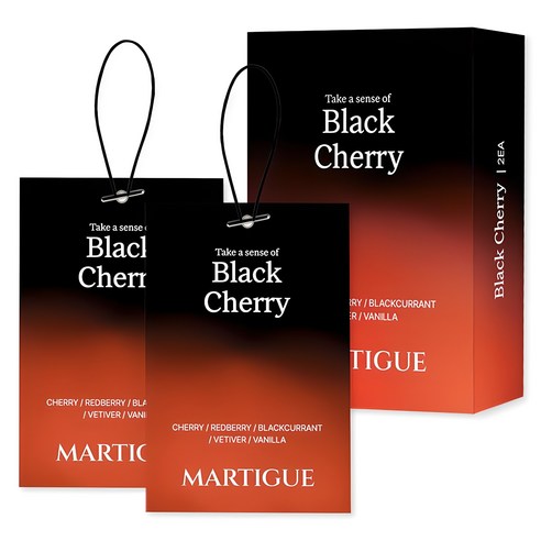 마르티그 퍼퓸 샤쉐 차량용 방향제 2p, 1세트, 블랙체리