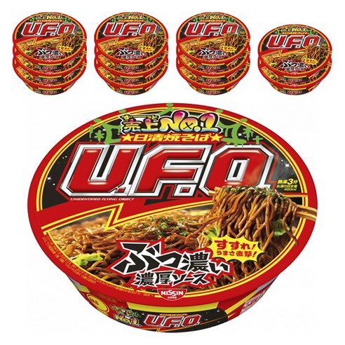Nissin 닛신 UFO 유에프오 야키소바 볶음면 128g, 12개
