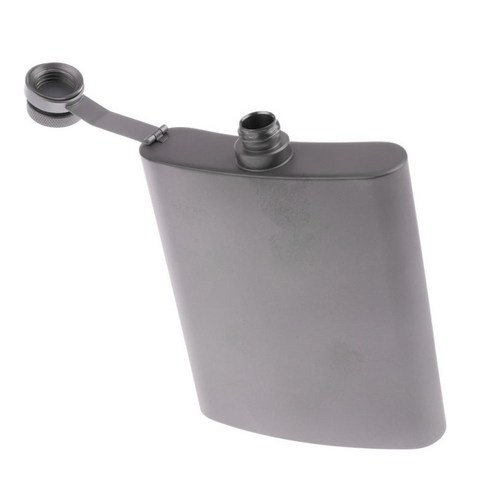 야영 피크닉을 위한 티타늄 소형 엉덩이 플라스크 음료 용기 주류 병 플래그, 112x95mm, 실버