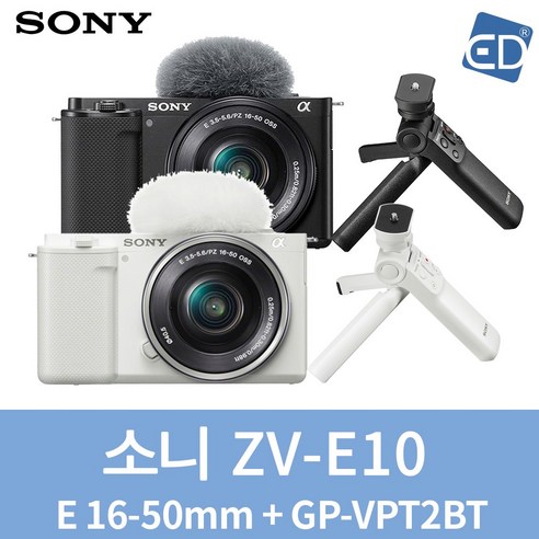 소니정품 ZV-E10 16-50mm 패키지 미러리스카메라/ED, 16 ZV-E10화이트+GP-VPT2BT