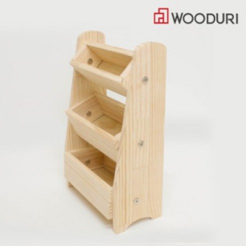 우드리 목공체험 안녕 미니선반 3단 목공 DIY 키트 수업 교육영상