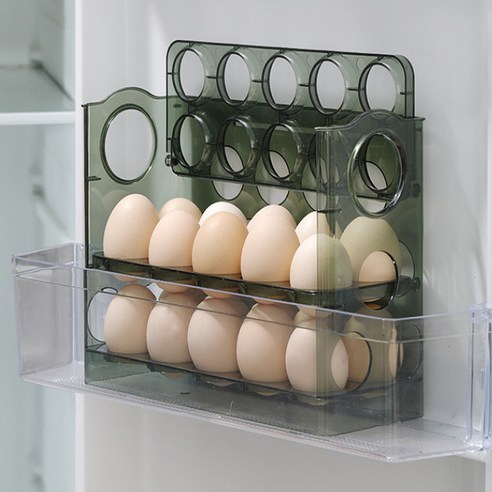 계란을 신선하게 보관하고 정리하는 30구 자동 오픈 계란 보관함