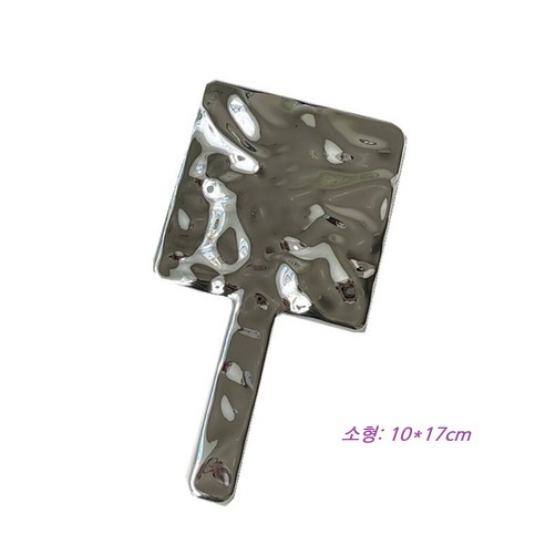 까망까망마켓 실버 물결 휴대용 손거울, 1개, 소형
