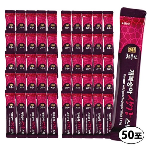제천 개복숭아 생강스틱 야생 액상 발효 엑기스, 15g, 50개