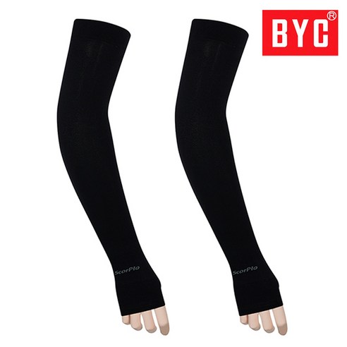 BYC 손등커버 쿨토시 2개세트 UV차단/여름 팔토시, 2세트, 블랙