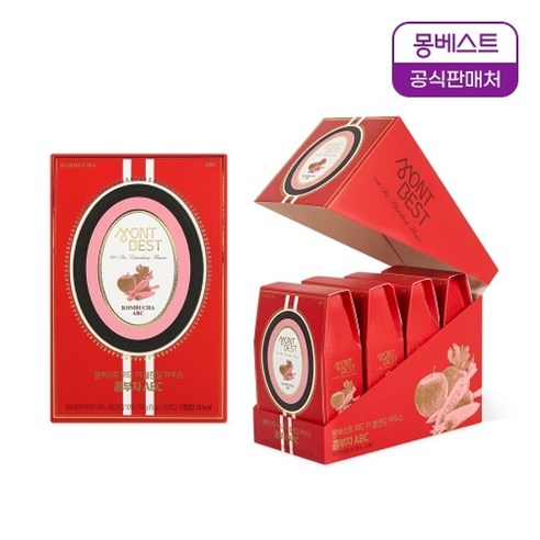 몽베스트 블랜딩 콤부차 ABC(사과 비트 당근), 5g, 4개, 10개입