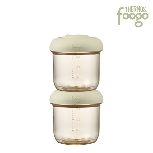 푸고 유아용 PPSU 이유식용기 150ml 2개 TKFH-150, 뉴트럴그린