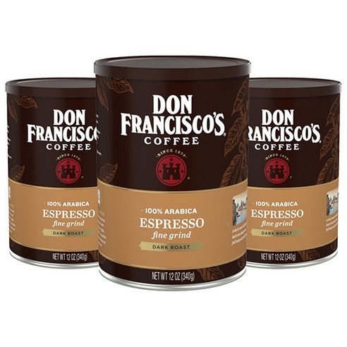 돈프란시스코 고메 커피 에스프레소 파인 그라인드 볼드, 340g, 3개