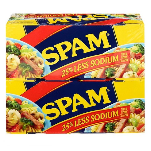 Hormel Spam 25% Less Sodium 호멜 스팸미국 햄 저염 340g 8캔, 8개