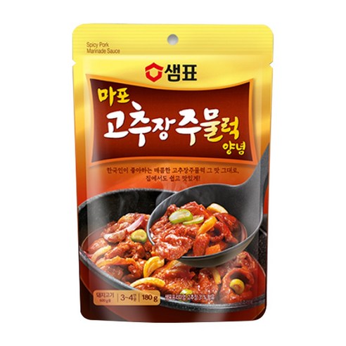 샘표 마포 고추장주물럭 양념, 180g, 25개