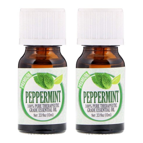 힐링솔루션 테라퓨틱 그레이드 에센셜 오일, 10ml, Peppermint, 2개