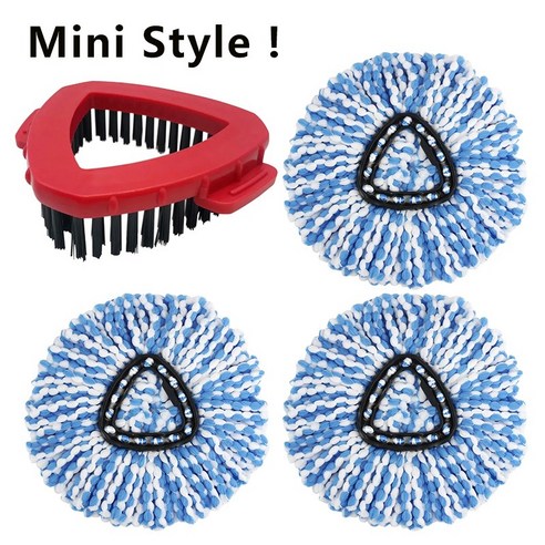 스핀 걸레 헤드 교체 브러시 미니 탱크 시스템 극세사 천 기계 세탁 헝겊