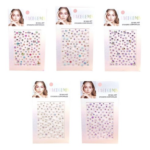 메이드온 파티 페스티벌 페이스 쥬얼리 스티커 혼합세트, 화려함을 더하다 페이스스티커